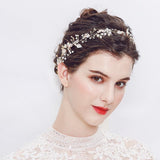 Pearl Handmade Headband Alloy Flower - Nioor