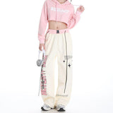 Loose Drooping High Waist Slimming Gray Straight Mop Sports Leisure Long Sports Pants - Nioor