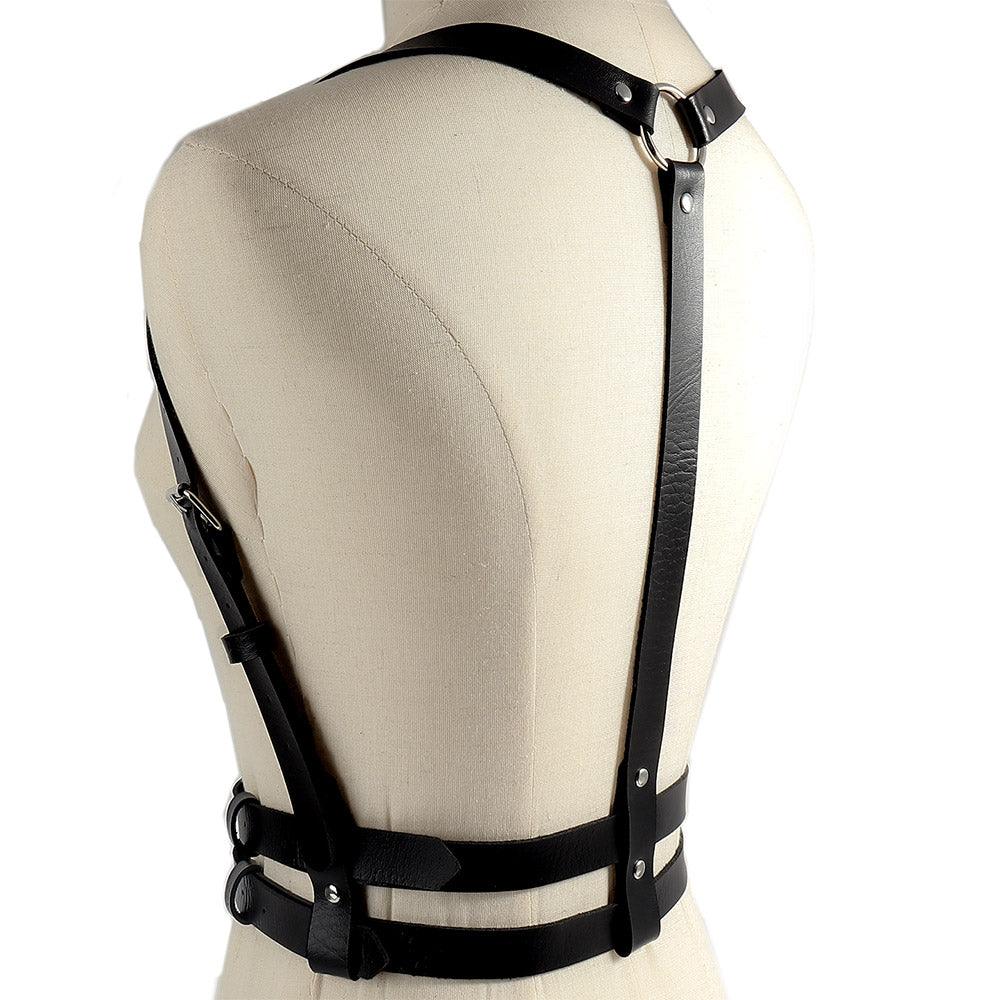 Women's Waist Waist Beauty Back Belt Fashion Body Restraint Strap Punk Sexy PU Belt Harness Leather - Nioor