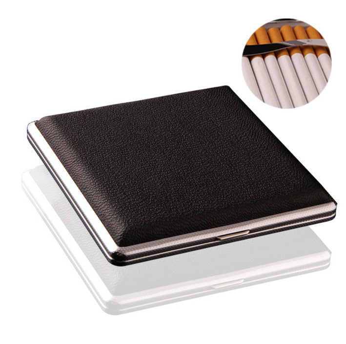 Leather Cigarette Case With Metal Clip