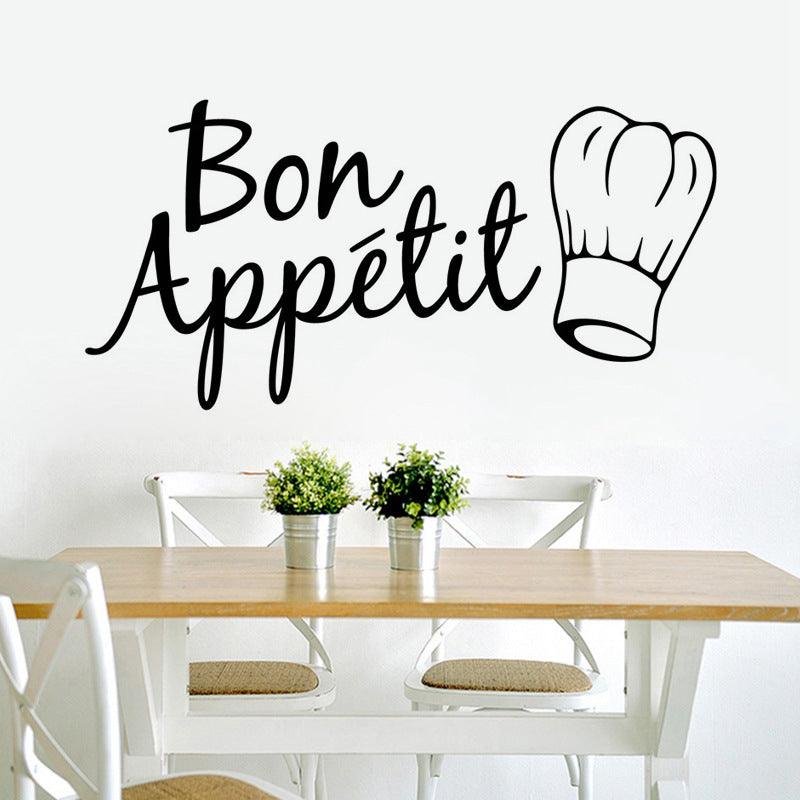 Van Gogh Stickers Kitchen Restaurant Bon Appetit Wall Stickers Creative Chef Hat Decorative Wall Sticker FX1094 - Nioor