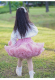 Girls' Super Fluffy Skirt Tutu Skirt Flower Girl Gauze Skirt Children Princess Fairy Dress Pleated Skirt