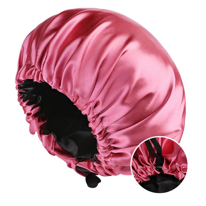 New Women's Fashion Double-layer Satin Sleeping Hat - Nioor