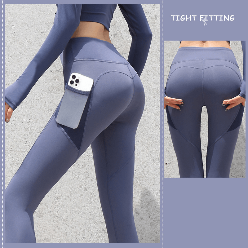 Gym Sport Seamless Leggings With Pockets Push Up High Waist Pants Women Fitness Running Yoga Pants Gym Sport Seamless Leggings - Nioor