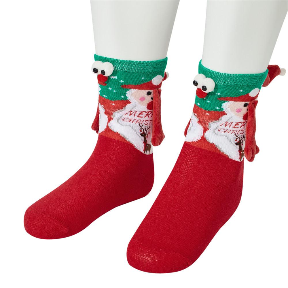 Mid Tube Christmas Couple Socks - Nioor