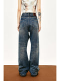 Washed Old Bamboo Joint Casual Denim Trousers - Nioor