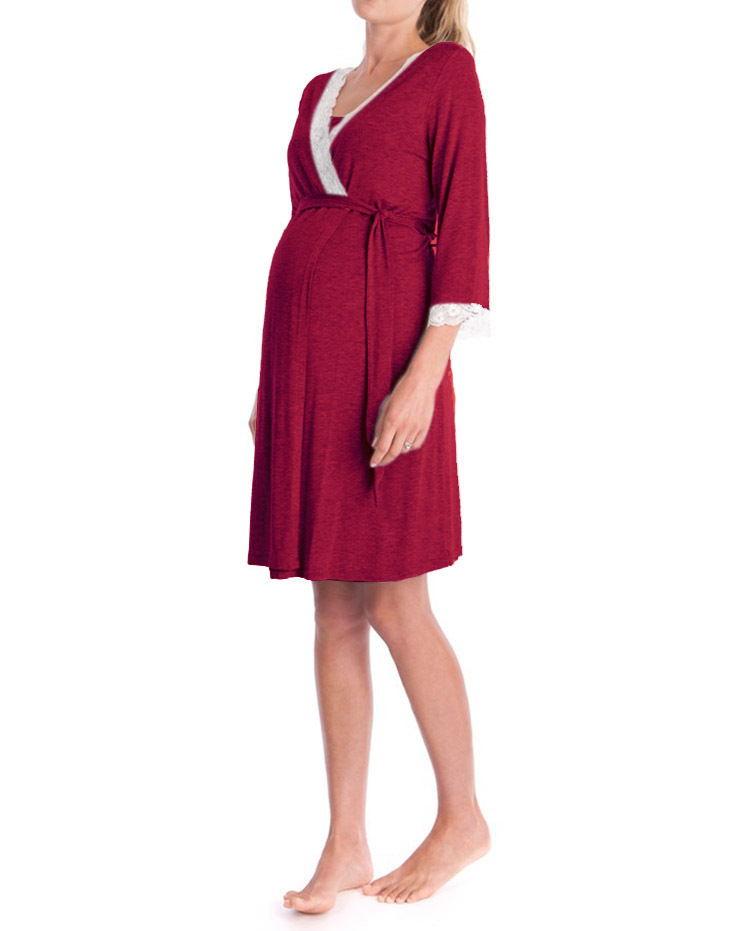 Pregnant Women Nightdress Maternity Sleepwear - Nioor