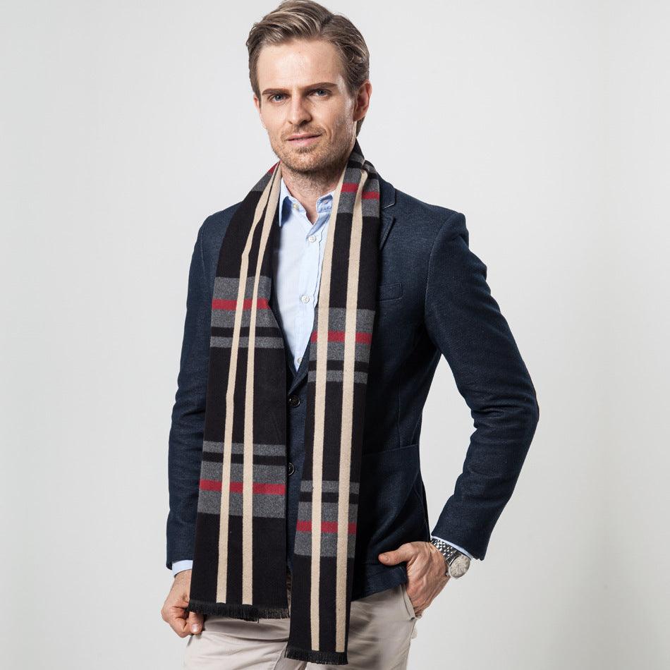 Classic vertical striped plaid casual collar - Nioor