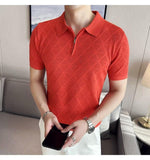 Men's Short Sleeved T Shirt Lapel - Nioor