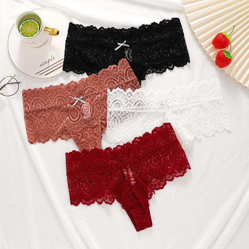 Women's Fashion Casual Solid Color Lace Shorts - Nioor