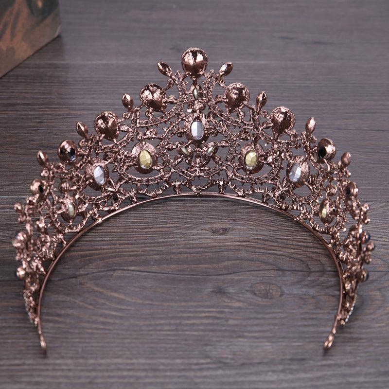 Vintage Elegant Sapphire And Diamond Bridal Crown Tiara - Nioor