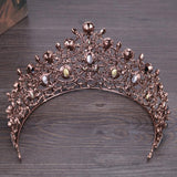 Vintage Elegant Sapphire And Diamond Bridal Crown Tiara - Nioor