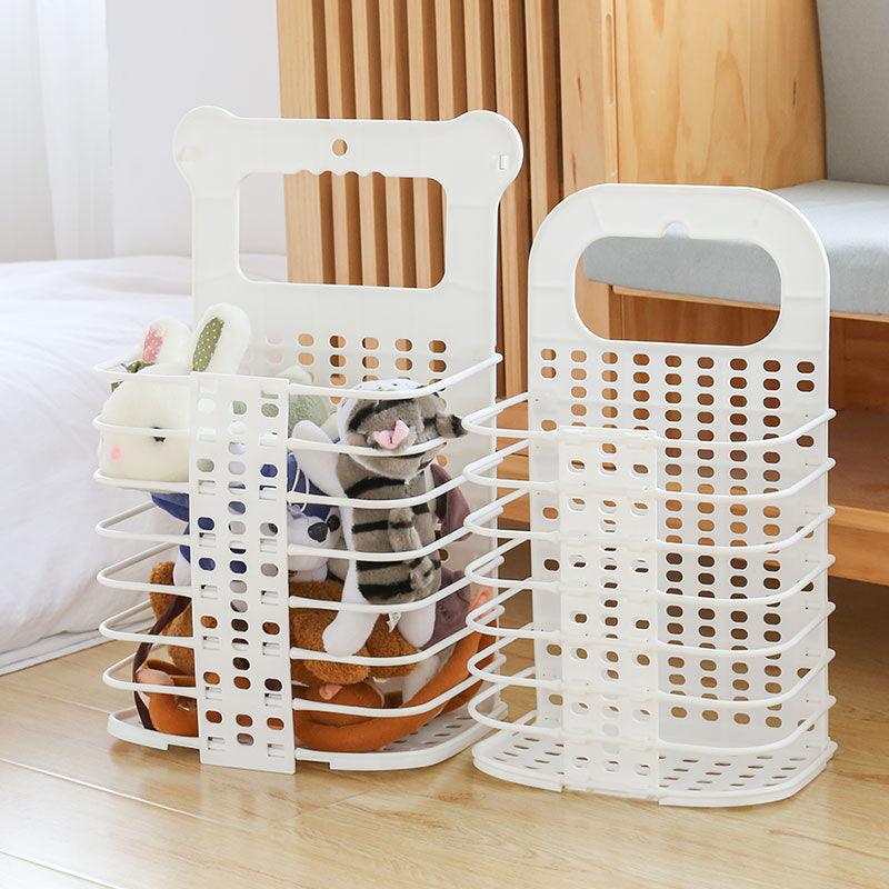 Foldable Laundry Storage Basket With Handle Dirty Cloth Toy Standing Organizer Basket - Nioor