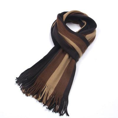 Men's Fashion Casual Striped Warm Scarf - Nioor