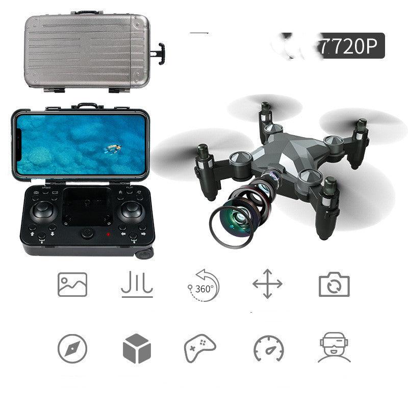 New Luggage Box Storage Box Folding Mini UAV Aerial Photography Remote Control Four Axis Children's Toys Drone - Nioor