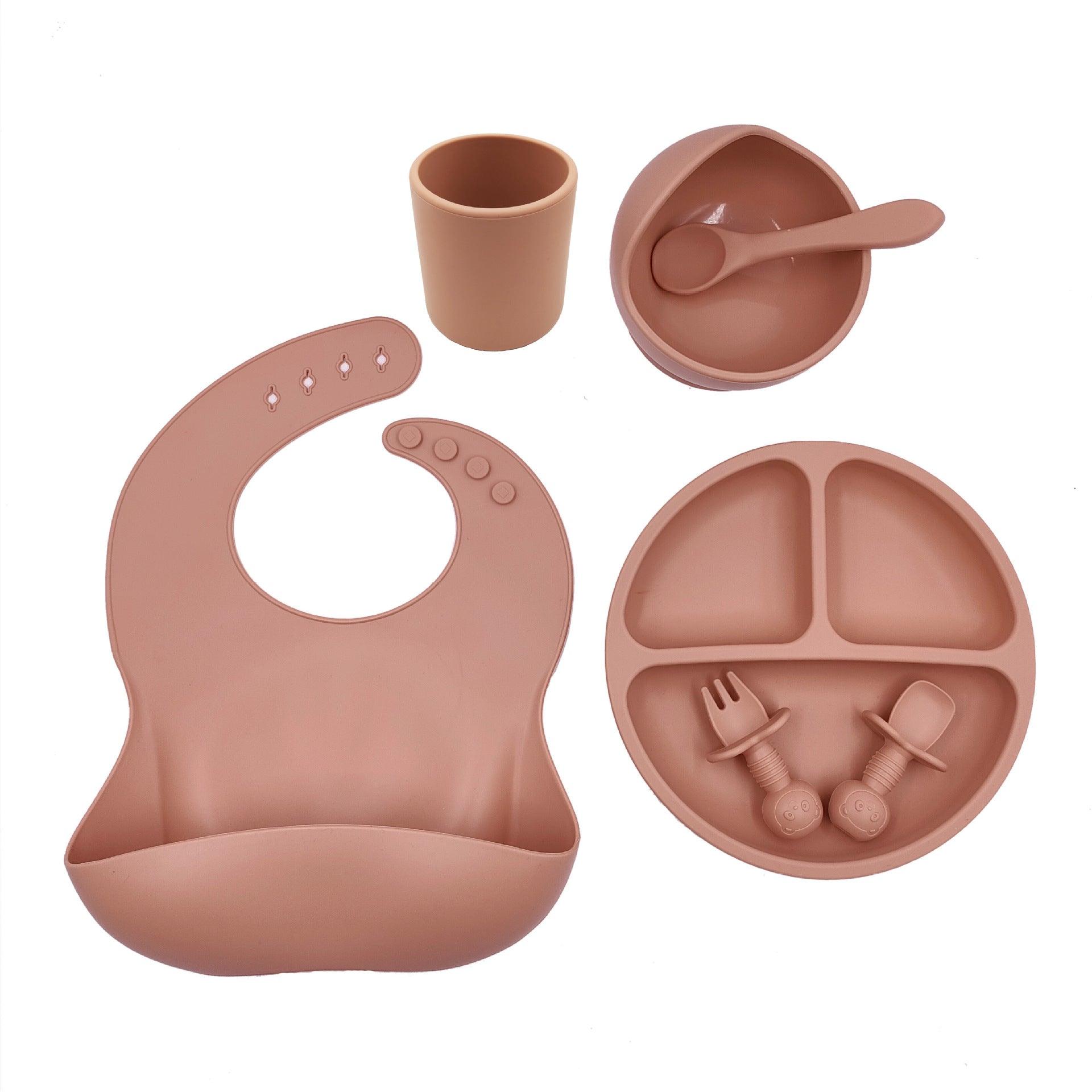 Baby Cutlery Set Silicone Bib Silicone Cup Spoon - Nioor