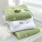 Full Embroidery Avocado Cotton Bath Towel - Nioor