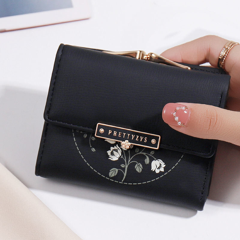 Women's Fashion Simple Tri-fold Wallet Card Case