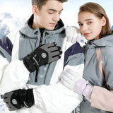 Snowflake Cartoon Print Gloves Winter Touchscreen Waterproof Windproof Warm Gloves For Cycling Fishing Skiing - Nioor