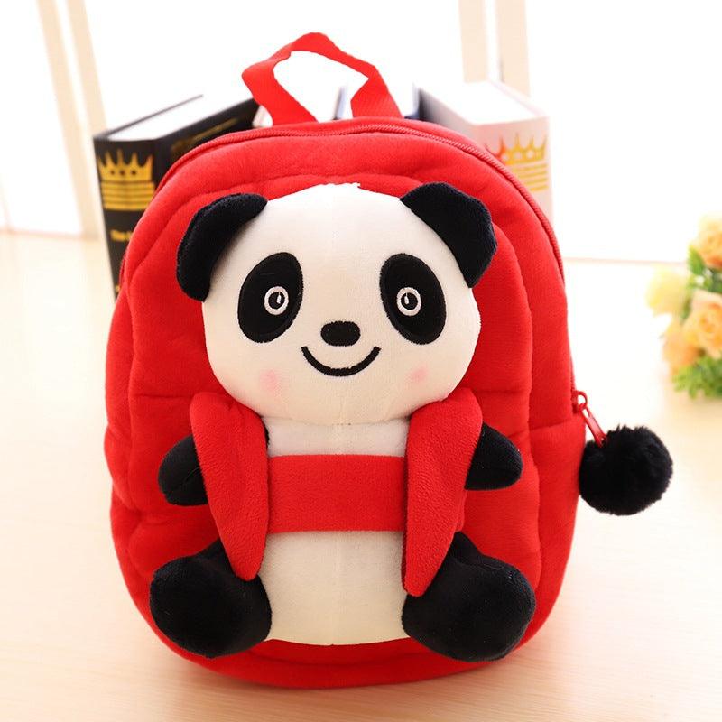 Cartoon panda plush children's school bag - Nioor