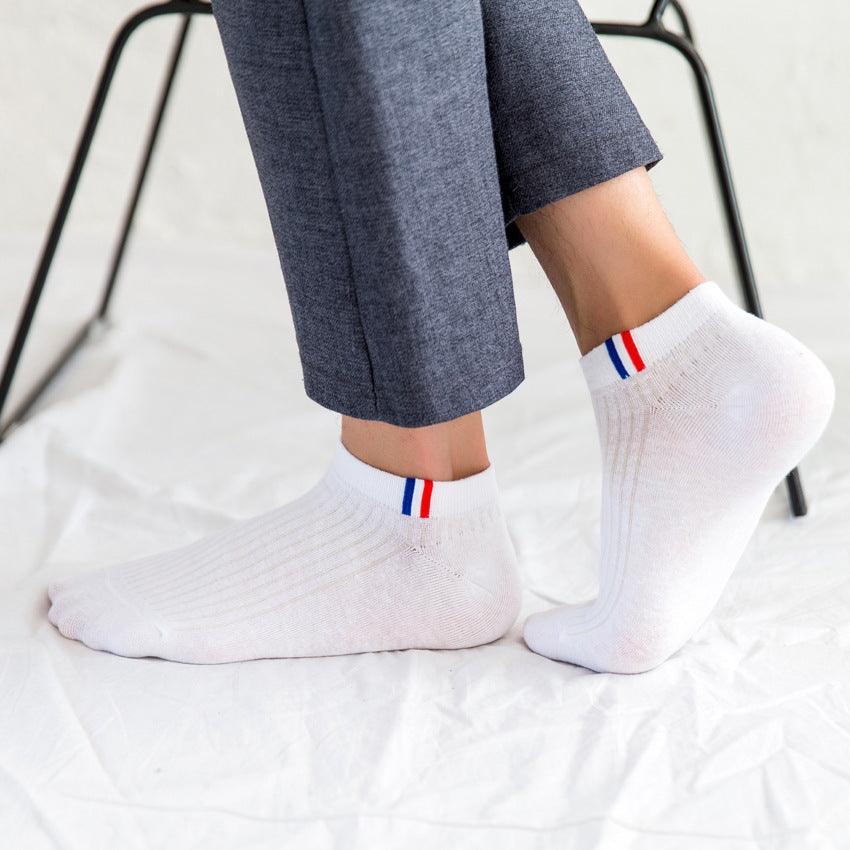 Thin Shallow Breathable And Sweat-absorbing White Cotton Socks - Nioor