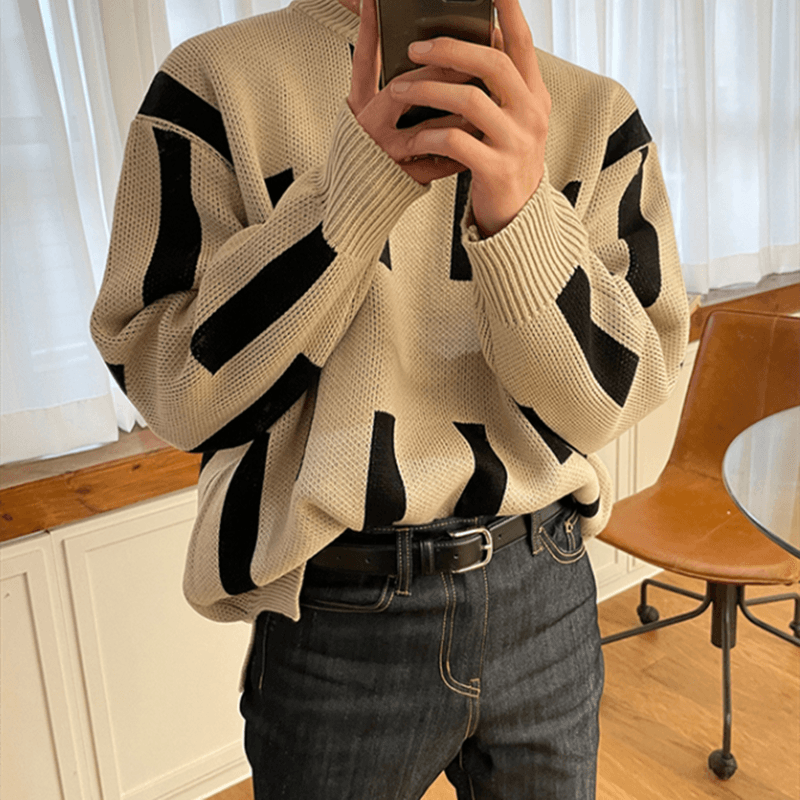 Sweater Retro Japanese Lazy Men's Sweater Casual - Nioor
