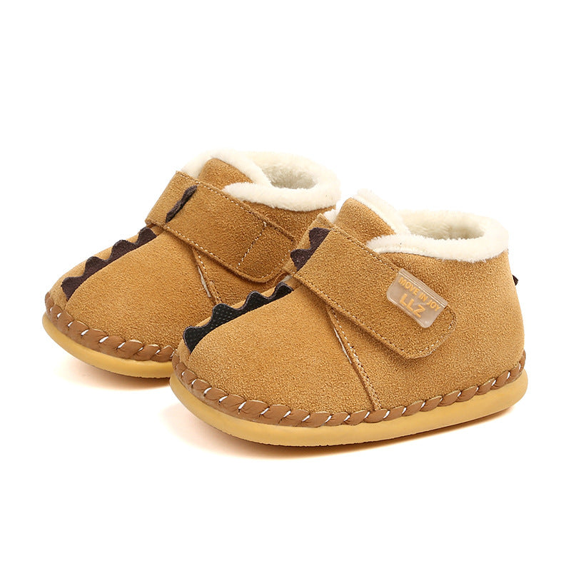 Children's Cotton-padded Shoes Boy Winter Infants Slippers Plus Fleece Girls Snowshoes