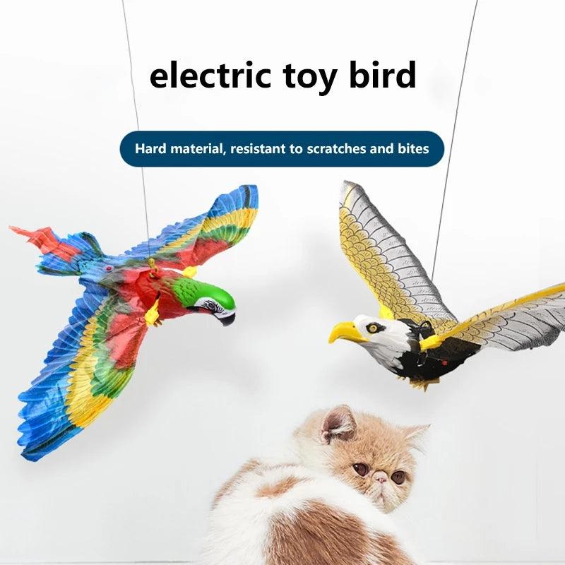 Simulation Bird Cat Interactive Pet Toys Hanging Eagle Flying Teasering Play Kitten Dog Toys Animals Cat Accessories Supplies - Nioor