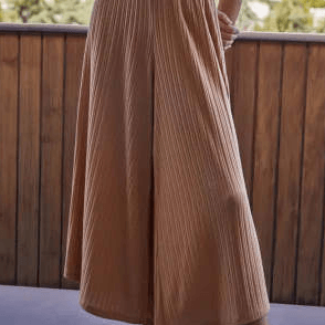 Knitted Wide Leg Pants - Nioor