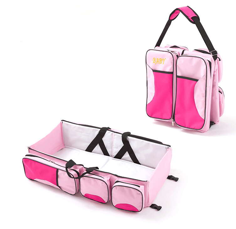 New multi function Mommy bag type baby portable bed folding sleeping basket outdoors baby sleeping baby - Nioor