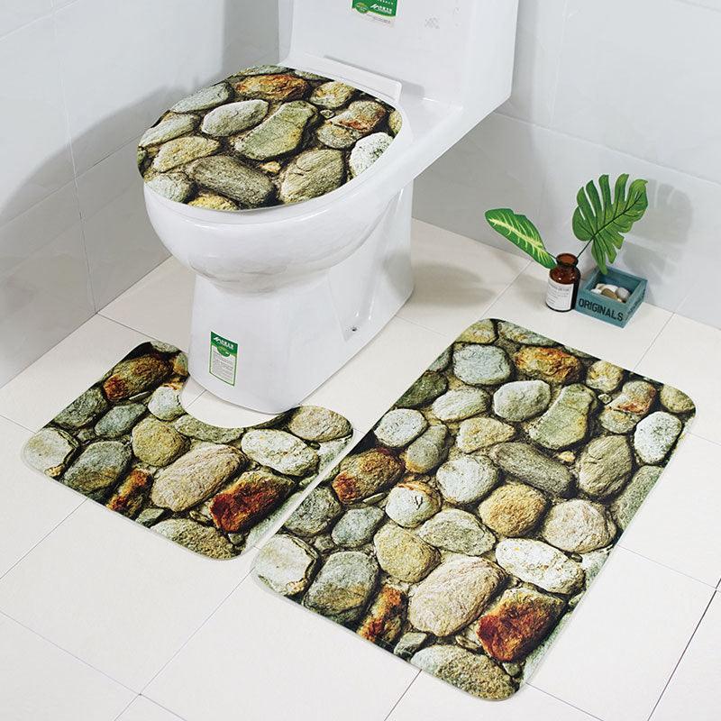 The bathroom toilet mat three-piece suit - Nioor