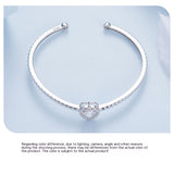 Heart-shaped S925 Sterling Silver Bracelet