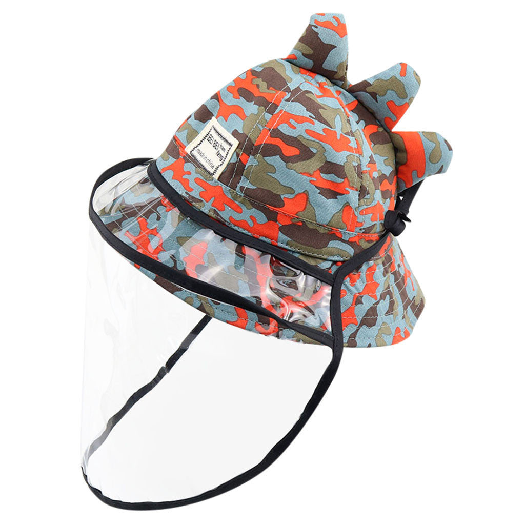 Camouflage dinosaur shape protective cap