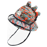 Camouflage dinosaur shape protective cap