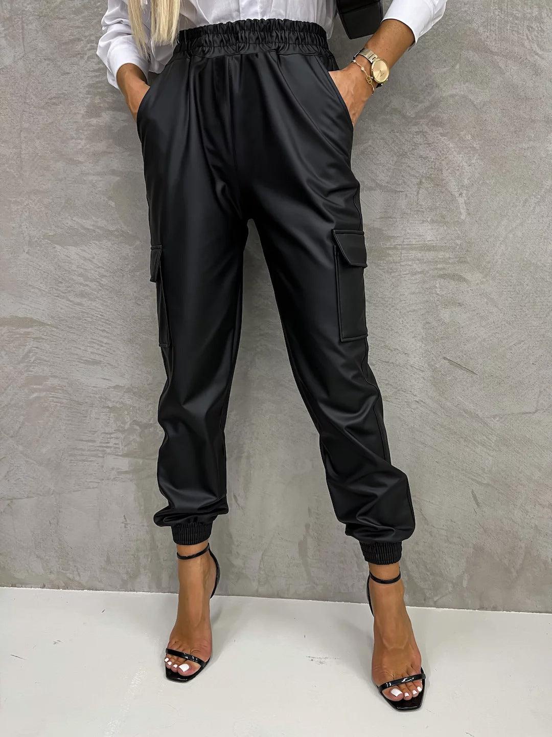 Fashion Ankle-tied Elastic Waist Pants Women - Nioor