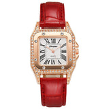 Square Diamond Belt Women's Watch Simple Roman Numerals - Nioor