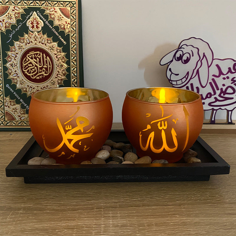 Daily Prayer Glass Candlestick Crafts Decoration