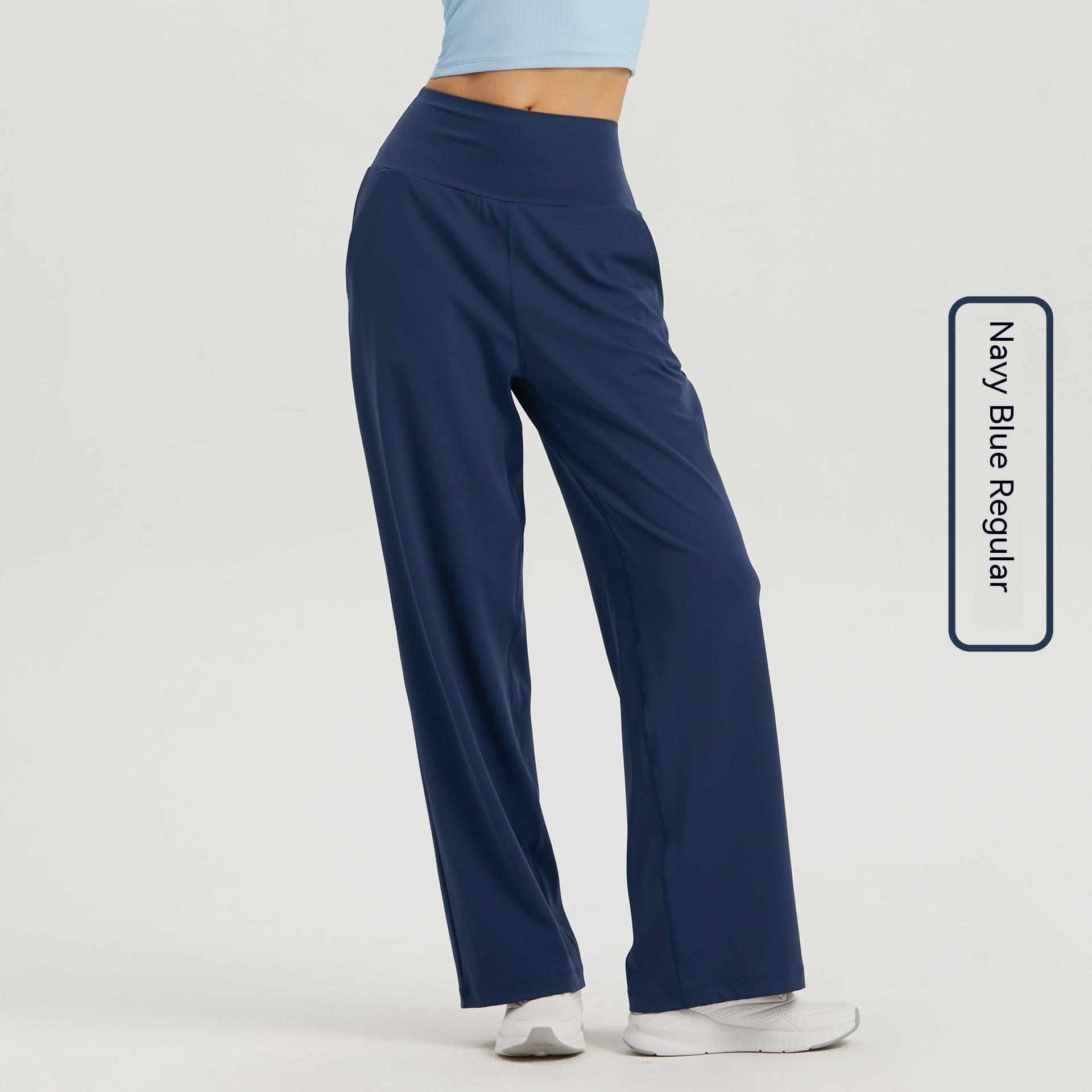 High Waist Hip Lift Yoga Wide-leg Pants Draping Slim Straight Breathable Sweat Absorbing Casual Sports Pants - Nioor