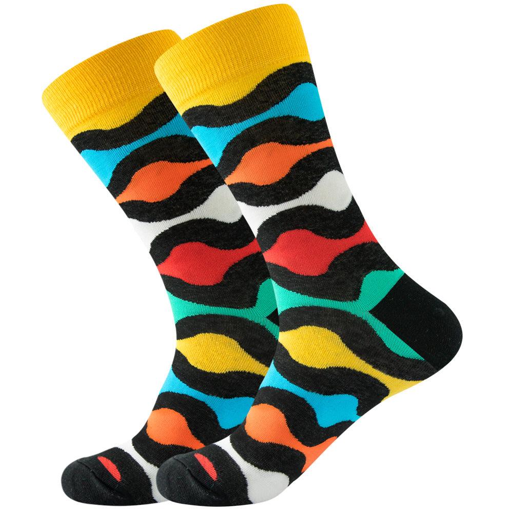 Square Men's Mexican Wave Women's Socks Diamond Trendy - Nioor