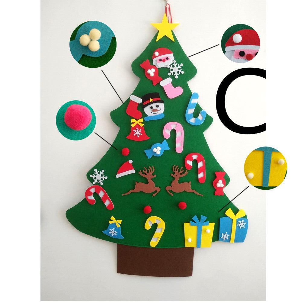 DIY Felt Christmas Tree With Three-dimensional Christmas Tree - Nioor