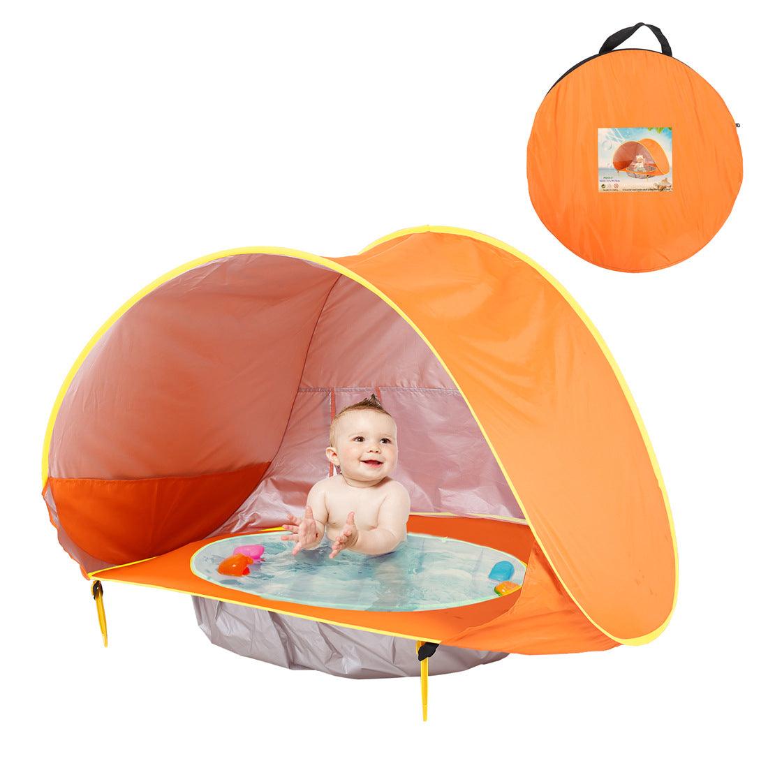 Baby Beach Tent Kids Outdoor Camping Easy Fold Up Waterproof Up Sun Awning Tent UV-protecting - Nioor