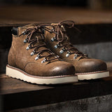 Men's Retro Mountaineering High-top Boots Calf Leather Shoes - Nioor