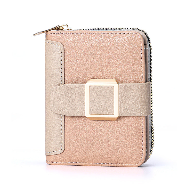 Women's Short Zipper Vertical Buckle Small Wallet