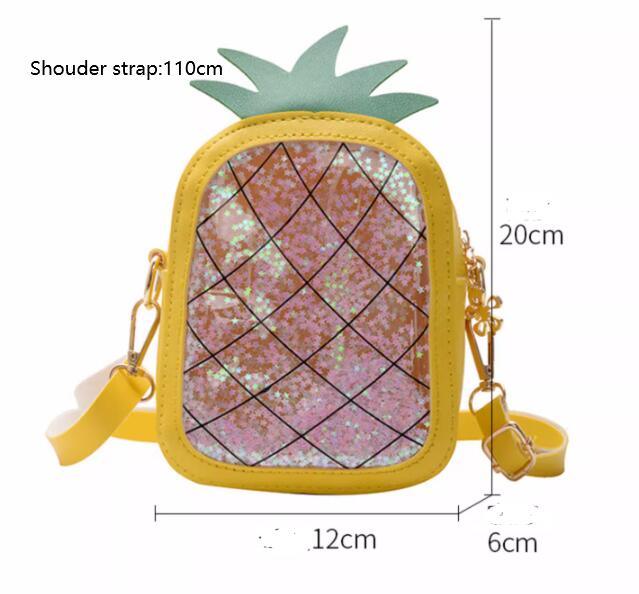 Summer Children's Pineapple Strawberry One Shoulder Jelly Bag - Nioor