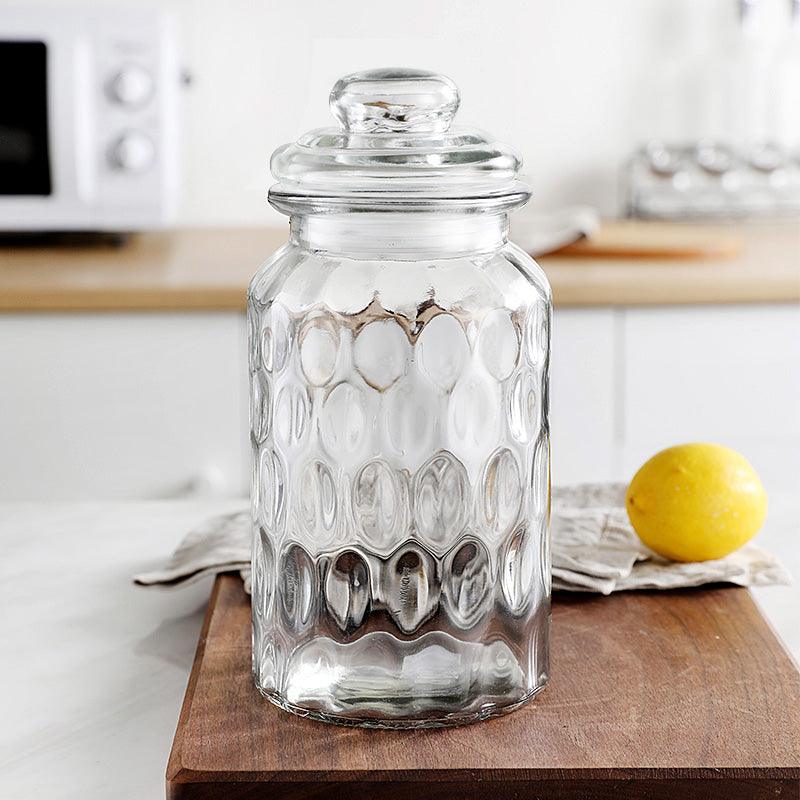 Stained Glass Sealed Jar Love Glass Bottle Household Transparent With Lid Kitchen Food Storage Jar Kimchi Jar - Nioor