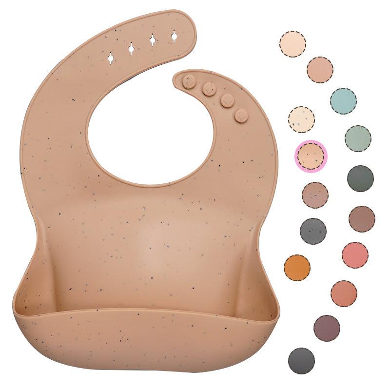 Soft Waterproof Silicone Baby Bib with Food Catcher, Baby Silicone Bib - Nioor