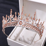 Wedding Headwear Hair Hoop Set Crystal Baroque Large Crown - Nioor