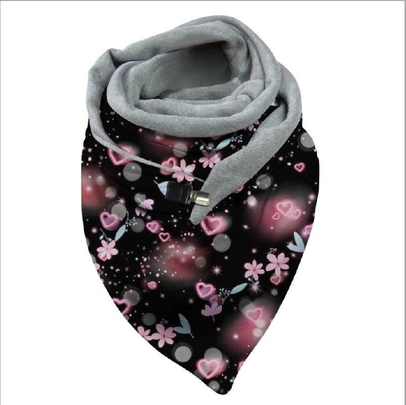 Versatile Thickened Simple Warm Shawl Fashionable Printed Scarf - Nioor