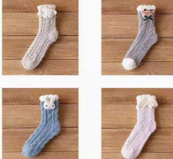 Winter Coral-down Socks For Women - Nioor