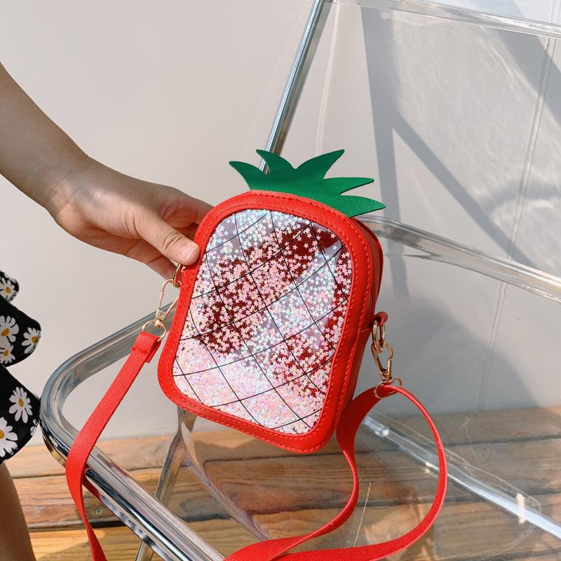 Summer Children's Pineapple Strawberry One Shoulder Jelly Bag - Nioor